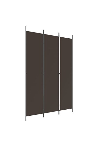 vidaxl Paravan de cameră cu 3 panouri, maro, 150x220 cm, textil