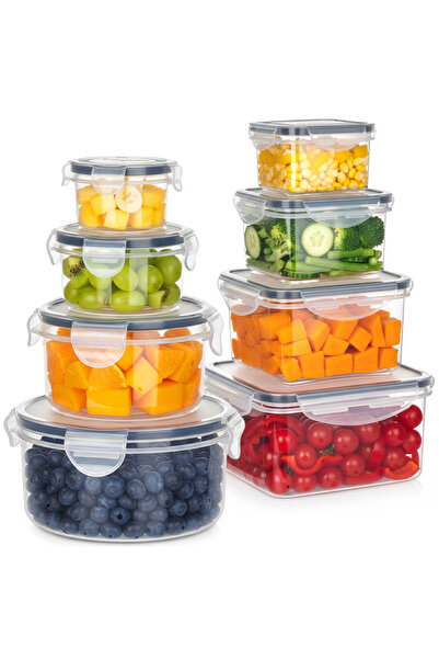 Orion Set de 8 recipiente pentru depozitarea alimentelor cu capace
