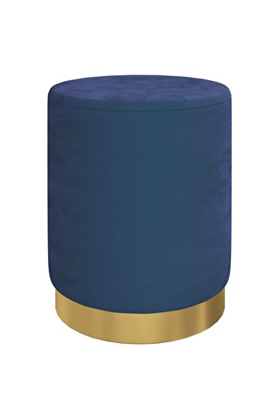 vidaxl Taburet depozitare rotund, albastru, catifea 31 x 37 cm