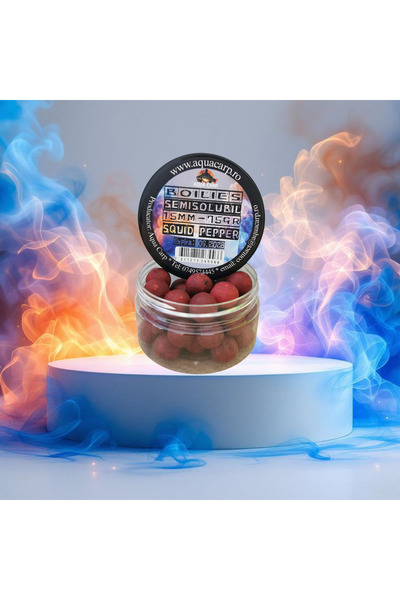 Aqua Boilies Carlig Semisolubil 15MM Calamar Piper 75GR