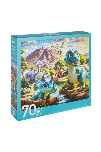 OEM Puzzle pentru Copii, Model Dinozauri, Joc Educativ și Distractiv, 70 Piese