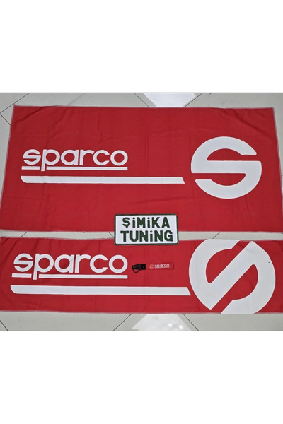 şimika tuning tuningmarketim Sparco Red Decorative Car Gearbox Towel and Rear...