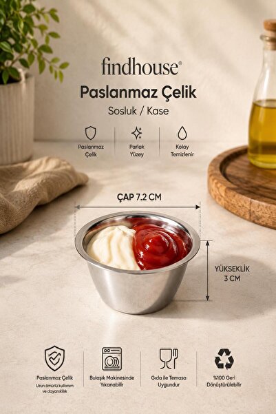 findhouse Paslanmaz Çelik Elit Servis Sunum Sosluk Ev , Cafe , Restaurant