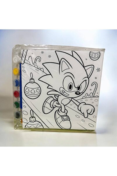 Mio İyi Ki Store İstanbul Kirpi Sonic Tasarımlı Mini Tuval Boyama Seti 20x20 ...