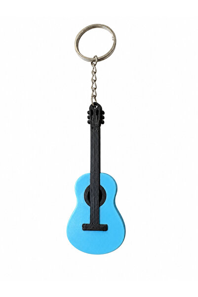 Major Hobi Product Name Blue Guitar Keychain 3D Printing Music Keychain with ...