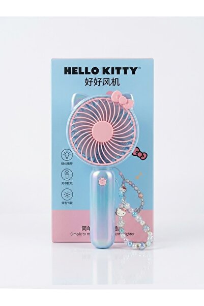BUFS Hello Kitty İncili Bileklik Hediyeli Taşınabilir Şarj Edilebilir El Fanı