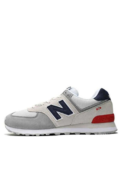 New Balance x Staud 574 Classic Causal Sneakers Grey/White/Blue/Red