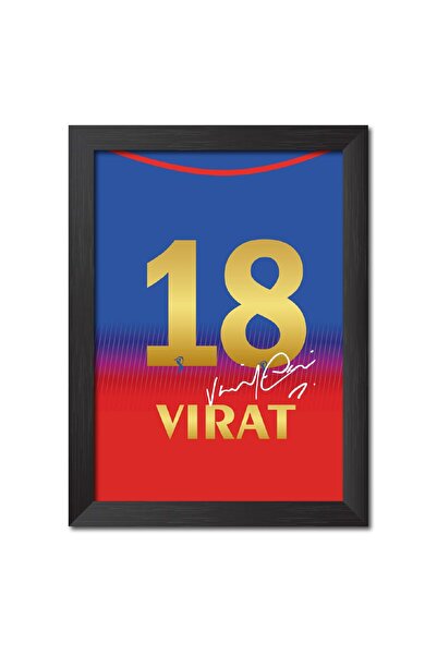 Signtouch Advertising Alayra Virat Kohli Poster Frame Bangalore Jersey Print ...