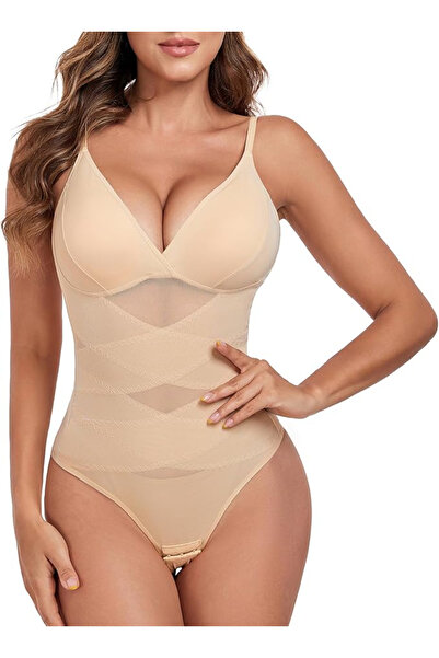TUOPUDA Body modelator damă Tuopuda, Control abdomen, Design X criss-cross, B...