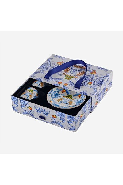 CHIARA ALESSI Set de cești de cafea din porțelan albastru La Tigre 100 ml
