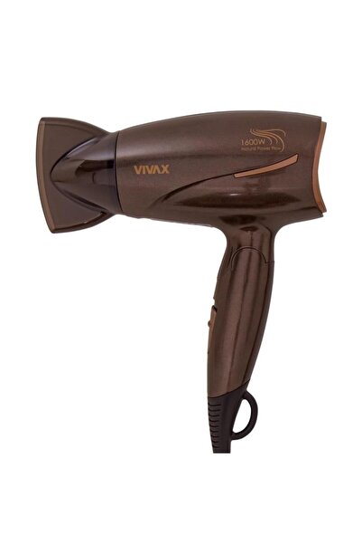 VIVAX HD-1600FT Σεσουάρ μαλλιών, 1600W, 2 ταχύτητες, Αναδιπλούμενο, Καφέ