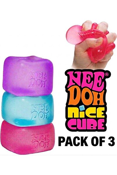 Needoh Nice Cube Fidget Toy for Kids & Adults – Soft Squishy Sensory Stress R...