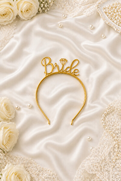 Happyland Bride To Be Gold (Altın) Renk Mika Taç, Gelin Partisi ve Bekarlığa Veda Partisi Aksesuarları, Nişan Kına Düğün Gelin Aksesuarı