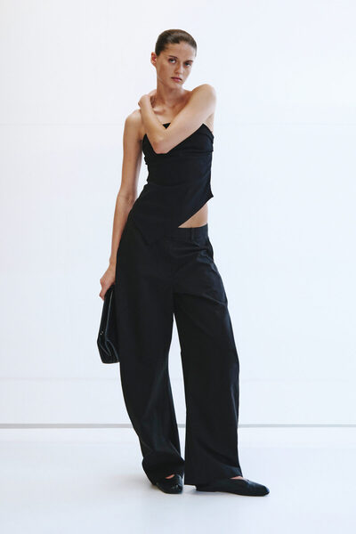 H&M Asimetrik Straplez Üst