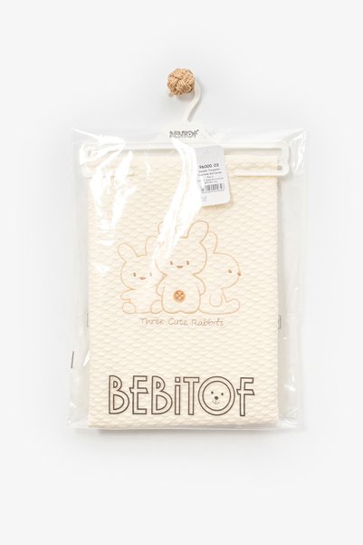 Bebitof Cute Rabbits Patterned 80X90 Cm. Quilted Blanket