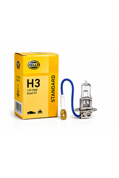 Hella H3 PK22s 12V 55W Halojen Far Ampulü ECE Onaylı Tek Adet