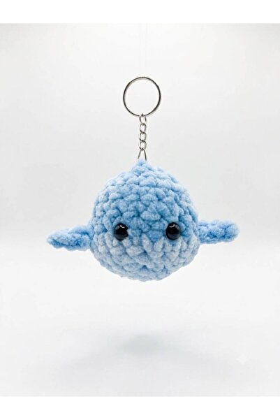 EL İŞİ El Örgüsü Amigurumi Balık Anahtarlık - Yumuşak Peluş Tasarım - Mavi