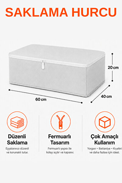 Arkhelais Hurç Saklama Hurcu Baza Altı Hurç Fermuarlı Yorgan Battaniye Kıyafe...
