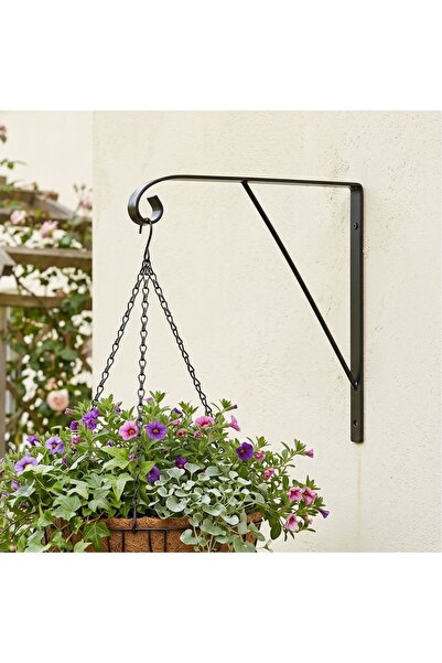 Progarden Suport suspendat pentru ghivece, design decorativ, oțel, negru
