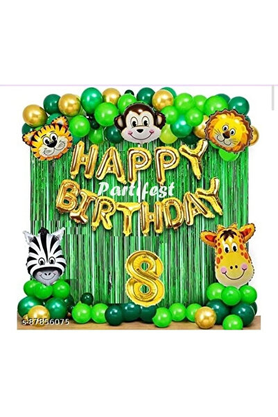 Partifest Safari Animals Balloon Set Safari Concept Foil Helium Balloon Set S...
