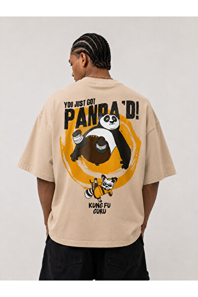 Nulivez Kung Fu Panda Po Oversize Unisex T-Shirt |   Panda'D! Fun Animated Ch...