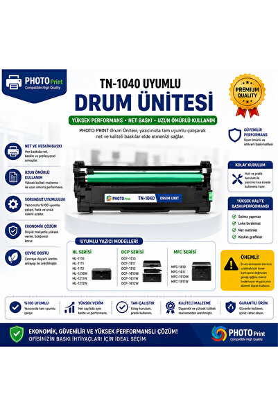 PHOTO PRİNT Brother HL-1111 DR-1040 Uyumlu Drum Ünitesi