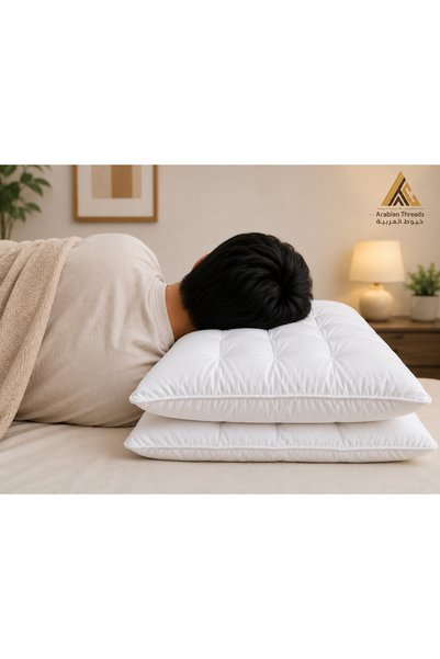Arabian Threads Cloud Soft Cotton Pillow – 50×75+5 cm - 1500g