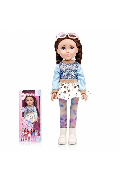 Avaleea Papusa Candy Girls 35 cm pentru Copii, Papusa Fashion cu Ochelari si ...