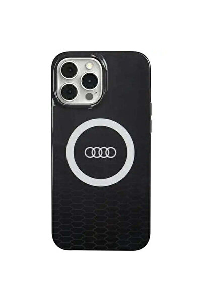 Audi Husă IML Big Logo MagSafe pentru iPhone 13 Pro, 13, negru