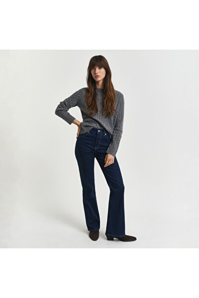 Gant Kadın Lacivert Slim Fit Flare Jean