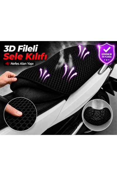 Vi Caro Husa scaun motocicleta Kuba Novax 200 Husa scaun cu plasa 3D Protecti...
