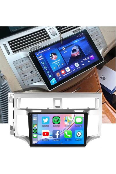Carplayer شاشة أندرويد لتويوتا أفالون موديل 2005-2010، 8 جيجابايت رام، 128 جي...
