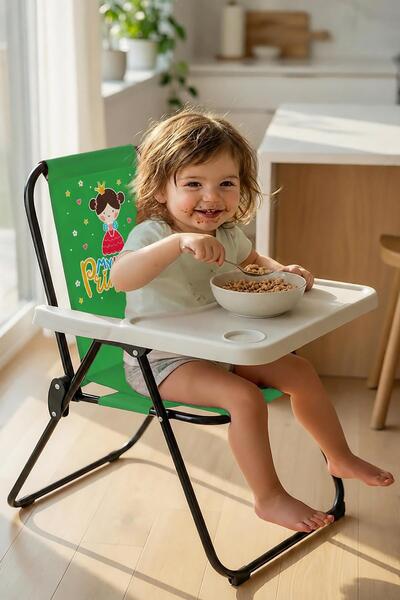 Exent Kids 2–6 Yaş, Katlanır Portatif Mama Sandalyesi, Tak-Çıkar Masa ile-MyL...