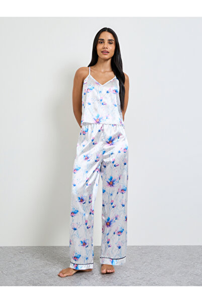 Take Two By Styli Pack of 3 - Floral Print Cami, Shorts and Pyjama Set