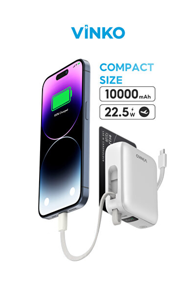 vinko Power Bank, 22.5W USB C 10000mAh Small Portable Charger, PD Fast Chargi...