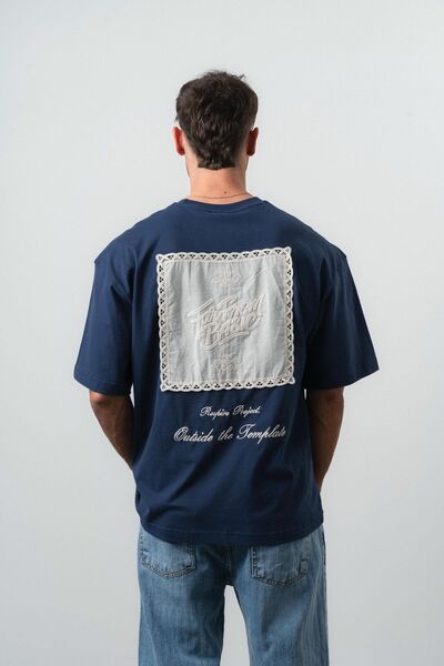 Respire Tricou supradimensionat Res Project bleumarin