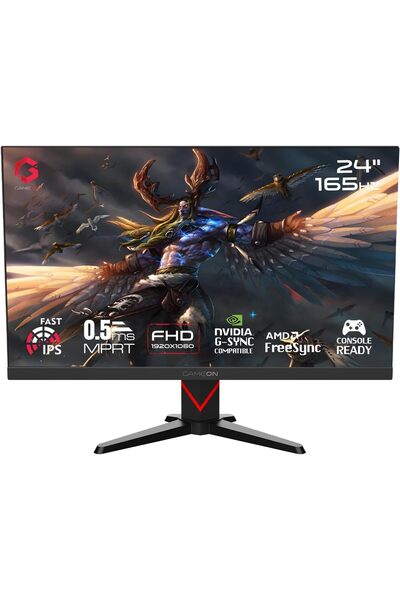 GAMEON شاشة ألعاب 24 بوصة، دقة FHD 1920x1080، 165 هرتز، 1 مللي ثانية، HDR، IP...