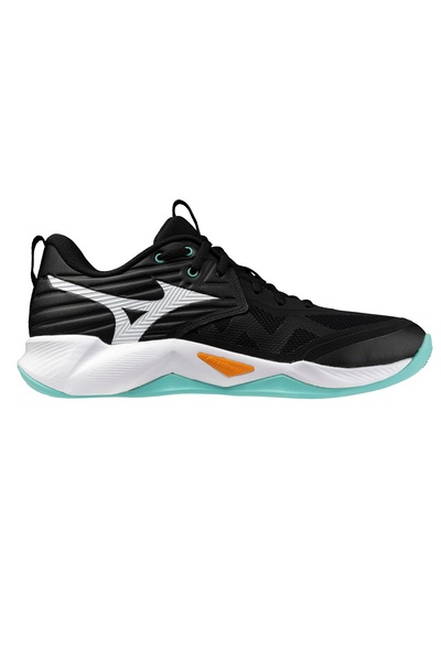 MIZUNO Ghete de volei Wave Momentum Pro-Negru/Turcoaz-44 1/2