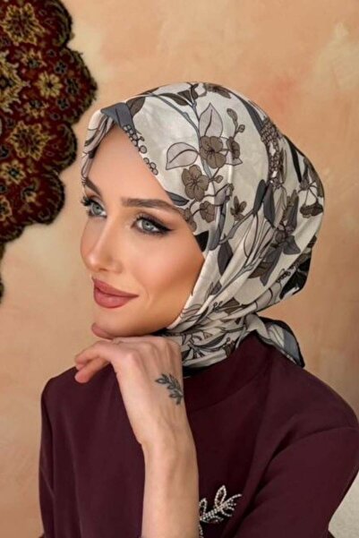 Şulemoda Giyim وشاح بلومينج باللون البني الحار