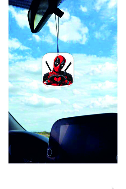 ESLEM 2 Adet Deadpool Karakter Tasarımlı Dikiz Ayna Süsü Marvel Baskılı Araba...