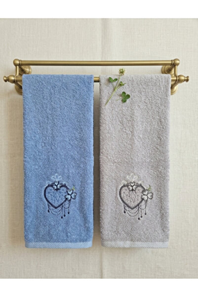 YiğitHome 2-Piece Bamboo Hand and Face Towel Set - 50X90
