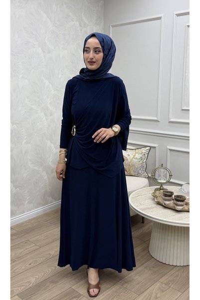 NİLNUR MODA Yeni Sezon Peri Gold Aksesuar Detaylı Sandy Etekli Takım