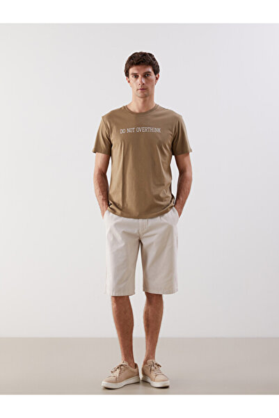 LC Waikiki Rmz Gi̇yi̇m Farkiyla Comfortable Fit Gabardine Men's Bermuda Shorts