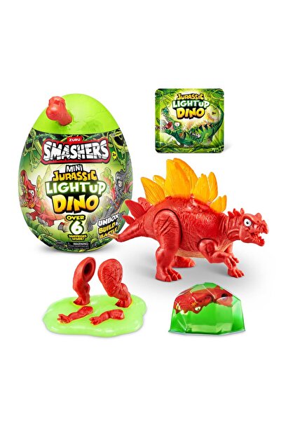 Smashers Figurina surpriza in ou, Smashers, Dino Jurassic Light-Up, Rosu