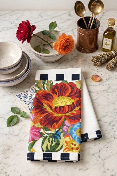 aymira home Decorative Kitchen Cotton Oven Towel with Special Pattern 35X50 c...