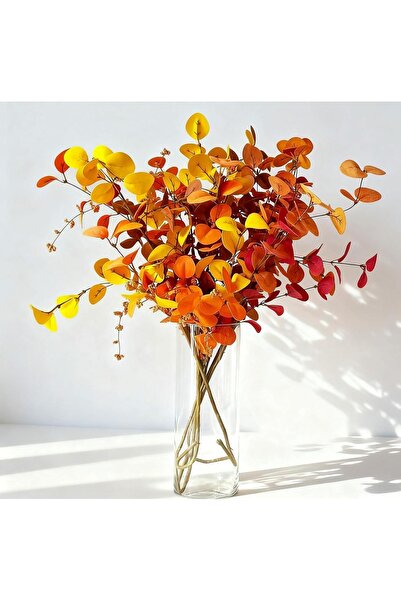 OEM 5 ramuri artificiale de eucalipt, portocalii de toamnă, decorațiuni, 70 cm