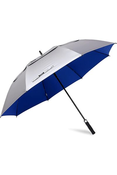 OEM Parasol Golfowy Mare Automatic Rezistent la Vânt UV 157 cm Argintiu