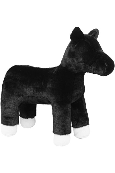 OEM Calul de pluș jucărie creativ DIY moale artistic negru 37x15x36 cm