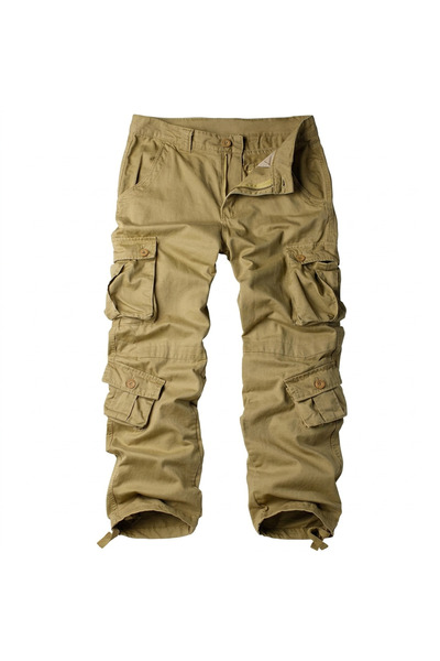 OEM Siyecaoo Bărbați Pantaloni Cargo Tip Bojówki Din Bumbac Respirabili Bej 34