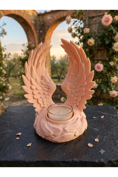 PİXEL3D Melek Kanadı Tealight Mumluk